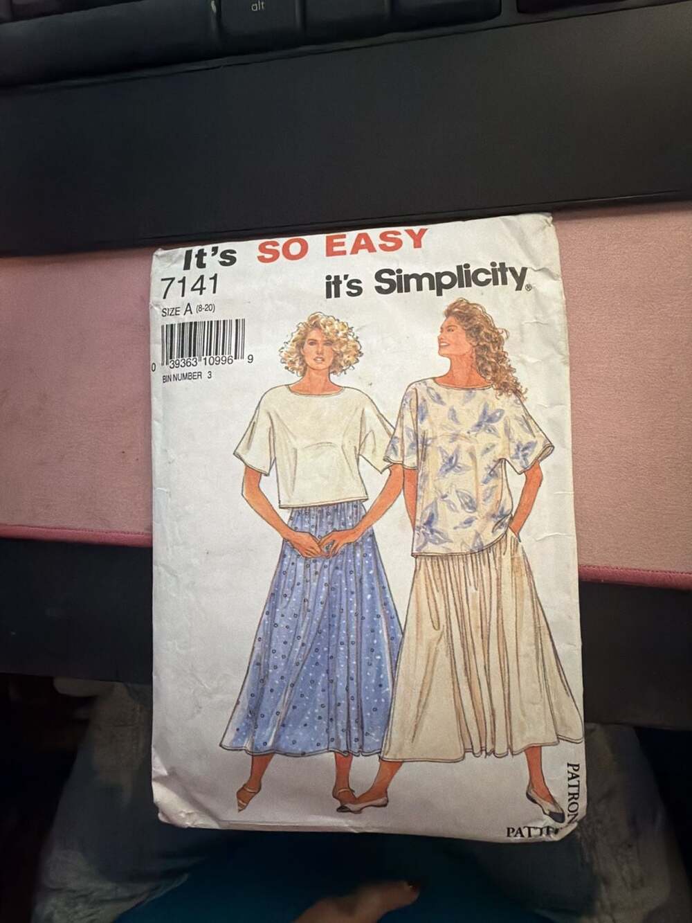 Simplicity Sewing Pattern 7141 Size A 8-20 Top And Skirt
